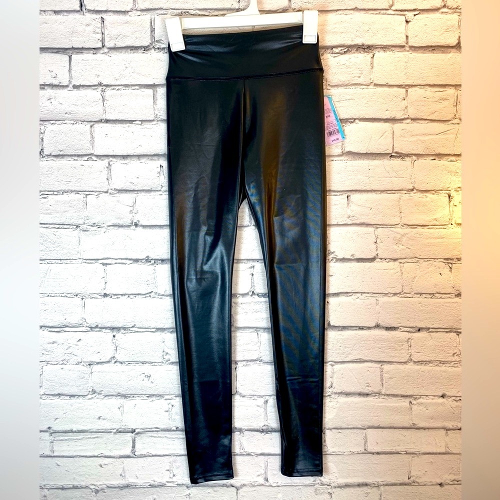 Wild Fable Black Liquid Metal Leggings Faux Leather Leggings High Waisted XXS